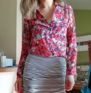 Pink Floral blouse
